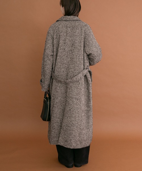 ITEMS URBANRESEARCH(アイテムズ アーバンリサーチ)の「ツイードロングコート(その他アウター・レディース・ブラウン/ブラック・FREE)」の22枚目の写真