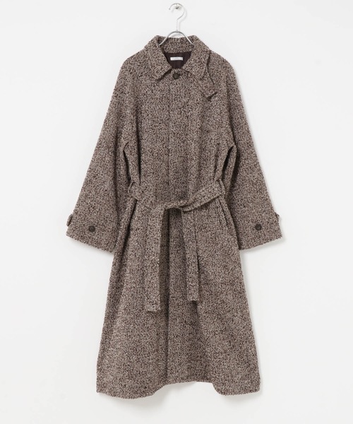 ITEMS URBANRESEARCH(アイテムズ アーバンリサーチ)の「ツイードロングコート(その他アウター・レディース・ブラウン/ブラック・FREE)」の8枚目の写真