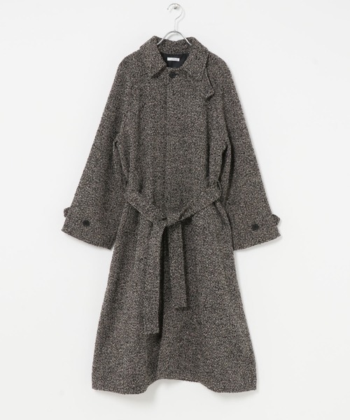 ITEMS URBANRESEARCH(アイテムズ アーバンリサーチ)の「ツイードロングコート(その他アウター・レディース・ブラウン/ブラック・FREE)」の10枚目の写真