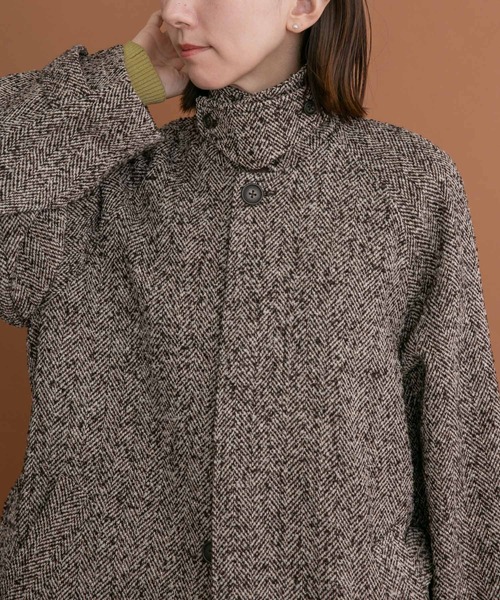 ITEMS URBANRESEARCH(アイテムズ アーバンリサーチ)の「ツイードロングコート(その他アウター・レディース・ブラウン/ブラック・FREE)」の18枚目の写真