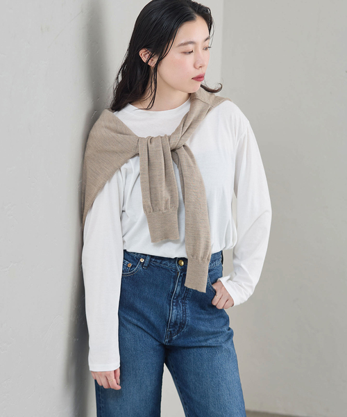 IENA(イエナ)の「《IENA 35TH》THE WHITE CREW NECK TEE(Tシャツ/カットソー・レディース・ホワイト・36/38)」の4枚目の写真