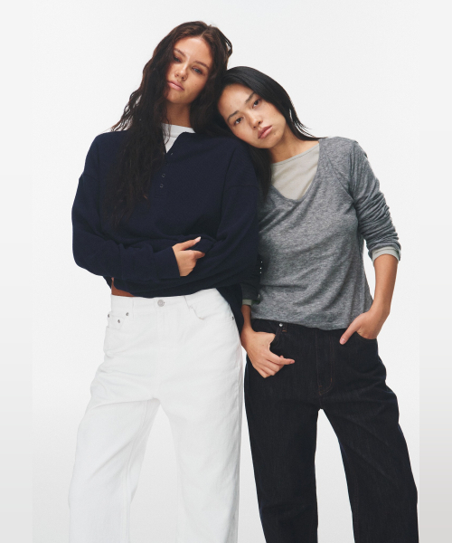 BLUEBRICK(ブルーブリック)の「ワッフルヘンリーネックTシャツ(全3色)(Tシャツ/カットソー・レディース・ライトグレー/ネイビー/アイボリー・FREE)」の17枚目の写真