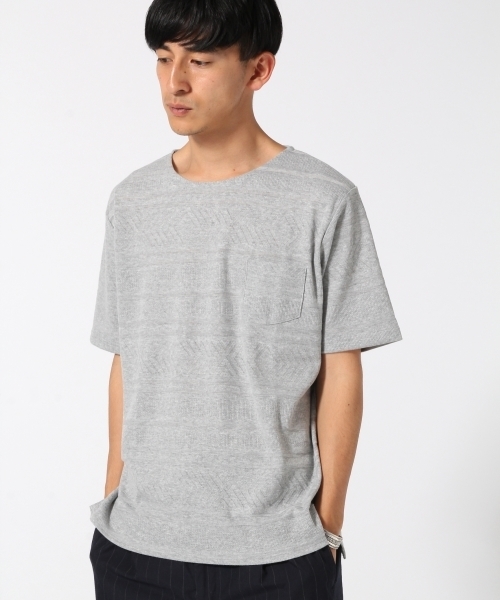 RAGEBLUE(レイジブルー)の「リンクスジャガードTシャツ/721603(Tシャツ/カットソー・メンズ・ブルー/グレー/オリーブ/キャメル/ホワイト・MEDIUM/LARGE)」の20枚目の写真