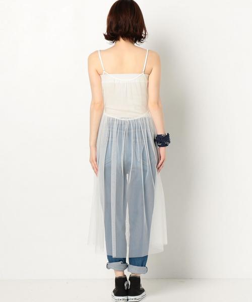 Another Edition(アナザーエディション)の「チュールロングチュニック/AEMBC チュール LONG TU(チュニック・レディース・オフホワイト/ブラック/ピンク・FREE)」の5枚目の写真
