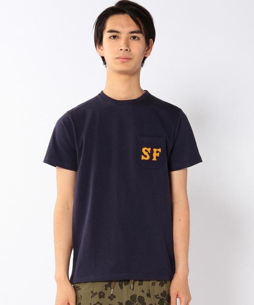 coen（コーエン）の「ニットポケットTシャツ（Tシャツ/カットソー・メンズ・ホワイト/ネイビー・SMALL/LARGE/MEDIUM/X-LARGE）」の8枚目の写真