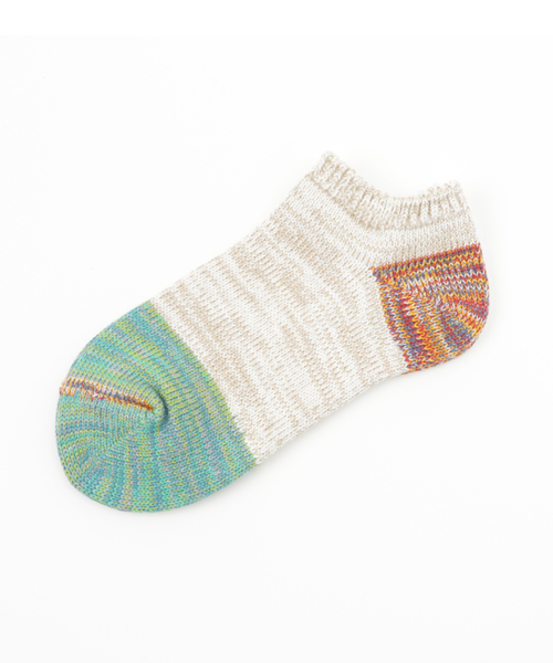 OLD BETTY'S（オールドベティーズ）の「Lady's Sneaker Socks(3Tone)/スニーカーソックス（ソックス/靴下・レディース・ピンク/レッド/エメラルド/サックスブルー/ネイビー/オレンジ・S）」の10枚目の写真