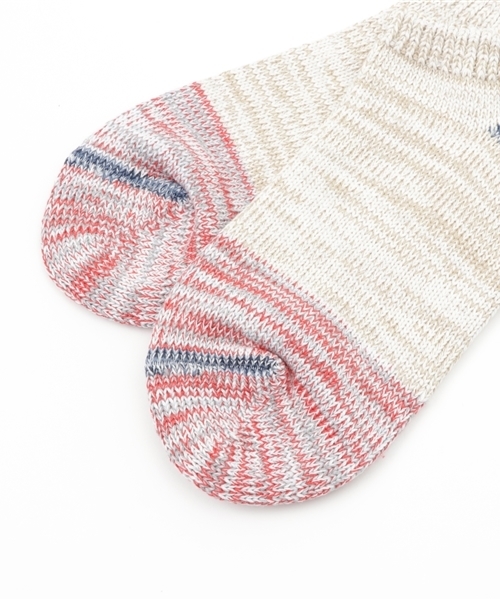 OLD BETTY'S（オールドベティーズ）の「Lady's Sneaker Socks(3Tone)/スニーカーソックス（ソックス/靴下・レディース・ピンク/レッド/エメラルド/サックスブルー/ネイビー/オレンジ・S）」の7枚目の写真