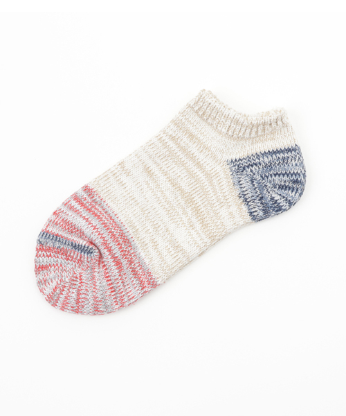 OLD BETTY'S（オールドベティーズ）の「Lady's Sneaker Socks(3Tone)/スニーカーソックス（ソックス/靴下・レディース・ピンク/レッド/エメラルド/サックスブルー/ネイビー/オレンジ・S）」の4枚目の写真