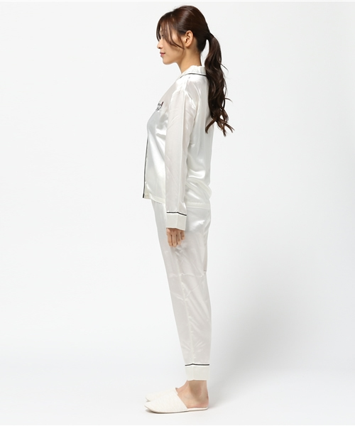 WC（ダブル シー）の「WC/サテン刺繍ルームウェア（ルームウェア/パジャマ・レディース・ホワイト/ピンク/ブラック・FREE）」の8枚目の写真