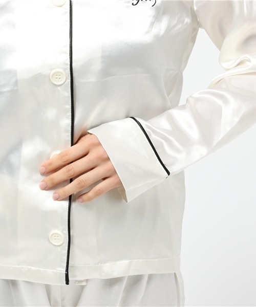 WC（ダブル シー）の「WC/サテン刺繍ルームウェア（ルームウェア/パジャマ・レディース・ホワイト/ピンク/ブラック・FREE）」の12枚目の写真