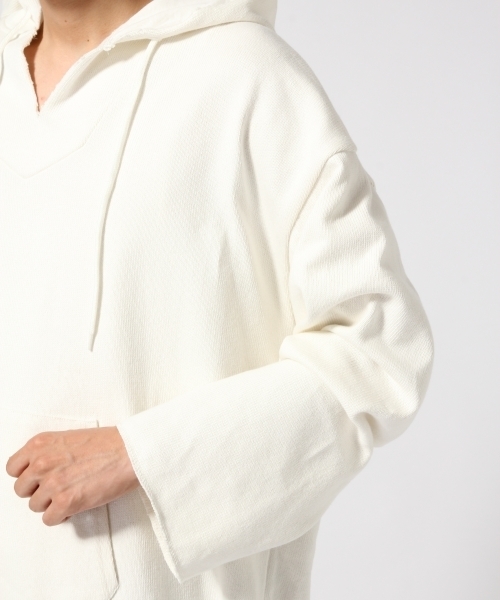 HARE(ハレ)の「ヘビーウェイトコットンプルオーバーパーカー(HARE)(パーカー・メンズ・ベージュ/オフホワイト/ブラック/カーキ・SMALL/MEDIUM)」の9枚目の写真