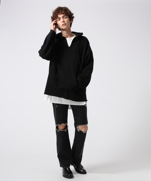 HARE(ハレ)の「ヘビーウェイトコットンプルオーバーパーカー(HARE)(パーカー・メンズ・ベージュ/オフホワイト/ブラック/カーキ・SMALL/MEDIUM)」の13枚目の写真