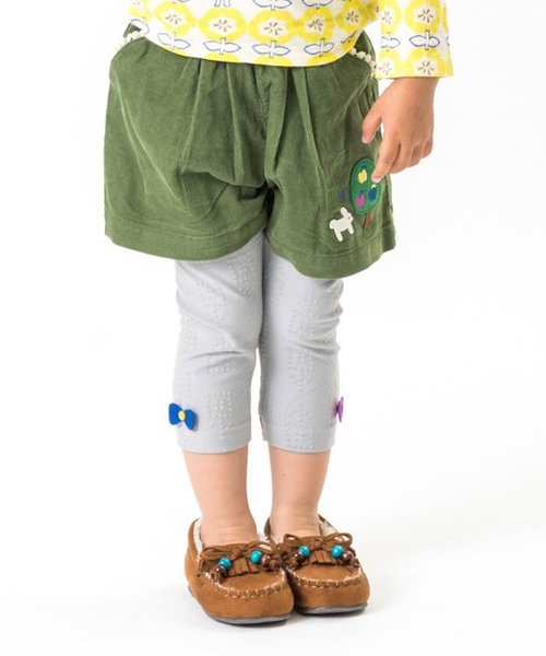 Petit jam（プチジャム）の「秋の柄と無地のショートパンツ（その他パンツ・キッズ・カーキ/オレンジ/ブルー/マスタード・100/120/95/130/90/110/80）」の2枚目の写真