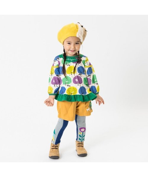 Petit jam（プチジャム）の「秋の柄と無地のショートパンツ（その他パンツ・キッズ・カーキ/オレンジ/ブルー/マスタード・100/120/95/130/90/110/80）」の6枚目の写真