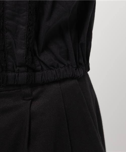 SLY（スライ）の「TIROL LACE FRILL TOPS（Tシャツ/カットソー・レディース・ブラック/オフホワイト・1/2）」の6枚目の写真