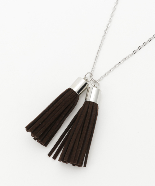 Re Youth（リユース）の「ダブル タッセル チェーン ネックレス（ネックレス・メンズ・ブラック/グレー/ブラウン・FREE）」の3枚目の写真