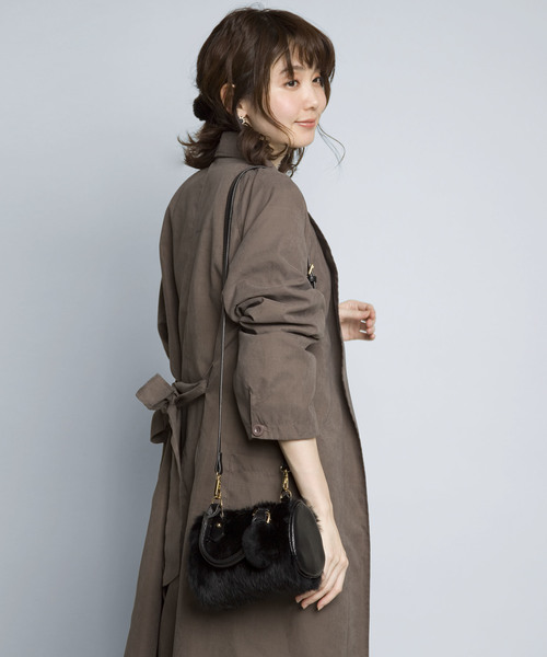 PLAIN CLOTHING（プレーンクロージング）の「ファーハンドバッグ【PLAIN CLOTHING】（ショルダーバッグ・レディース・ブラック/ボルドー/グレー・FREE）」の13枚目の写真