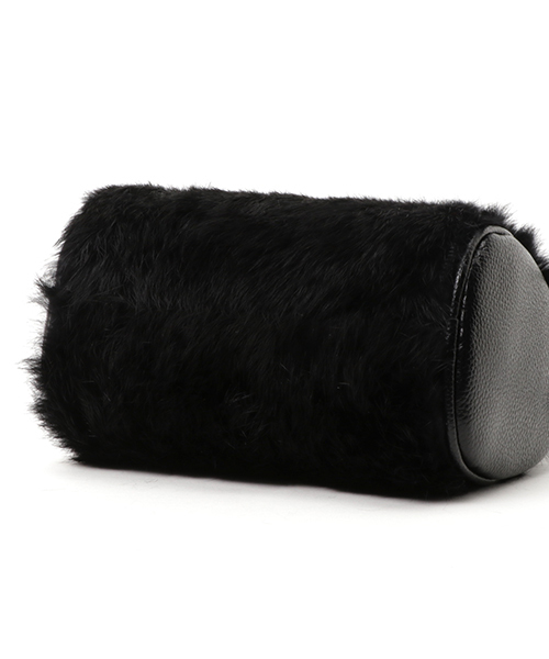 PLAIN CLOTHING（プレーンクロージング）の「ファーハンドバッグ【PLAIN CLOTHING】（ショルダーバッグ・レディース・ブラック/ボルドー/グレー・FREE）」の5枚目の写真