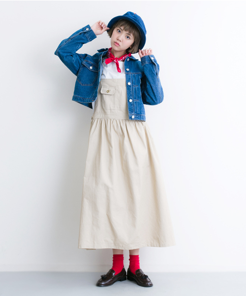 MERLOT(メルロー)の「ゆるGジャン500-1591(デニムジャケット・レディース・ライトブルー/ネイビー/ブルー・FREE)」の14枚目の写真