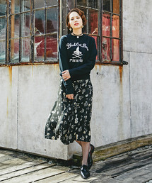 HYSTERIC GLAMOUR | BLACK CAT BONE刺繍 SW(スウェット)