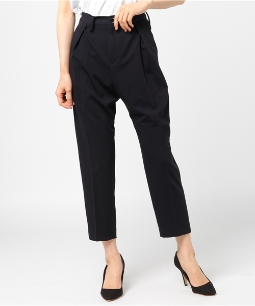 SOLIDO（ソリード）の「SOLIDO（ソリード）タックパンツ（その他パンツ・レディース・ネイビー/ブラック/チャコールグレー・1/3/2）」の3枚目の写真