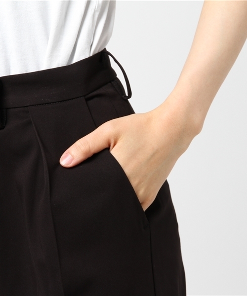 SOLIDO（ソリード）の「SOLIDO（ソリード）タックパンツ（その他パンツ・レディース・ネイビー/ブラック/チャコールグレー・1/3/2）」の9枚目の写真