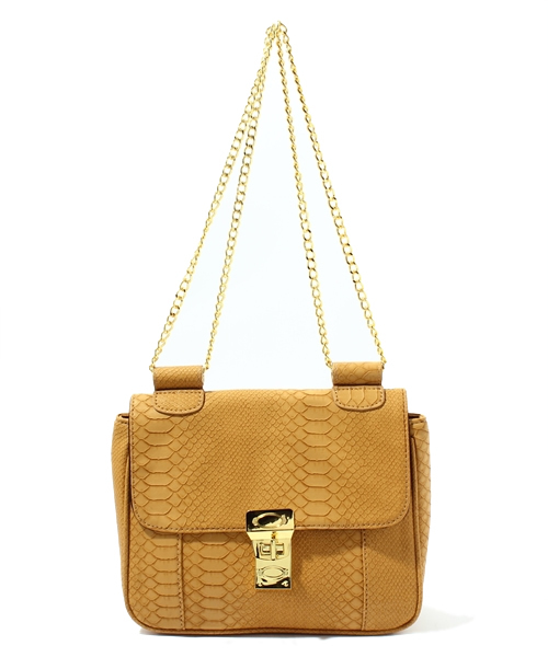 green label relaxing（グリーンレーベルリラクシング）の「GT FKカタオシチェーンポシェット（ショルダーバッグ・レディース・ブラウン/マスタード・フリー）」の2枚目の写真