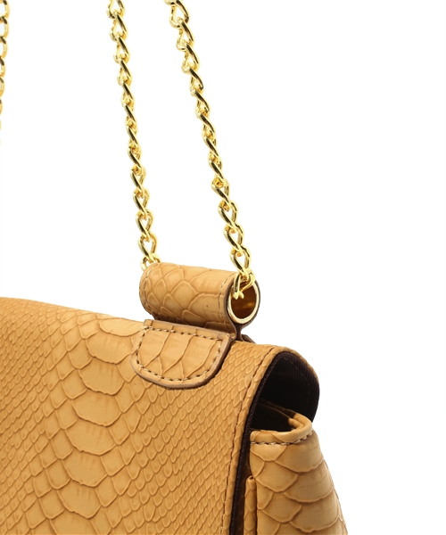 green label relaxing（グリーンレーベルリラクシング）の「GT FKカタオシチェーンポシェット（ショルダーバッグ・レディース・ブラウン/マスタード・フリー）」の5枚目の写真