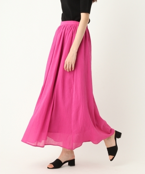 A part by（アパートバイ）の「Cヨウリュウマキシスカート 764054 （スカート・レディース・ライトグレー/ピンク/ターコイズブルー/ネイビー・FREE）」の4枚目の写真