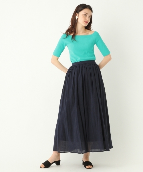 A part by（アパートバイ）の「Cヨウリュウマキシスカート 764054 （スカート・レディース・ライトグレー/ピンク/ターコイズブルー/ネイビー・FREE）」の5枚目の写真