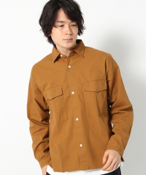 GLOBAL WORK（グローバルワーク）の「ダンガリーワークBIGシャツ/763067（シャツ/ブラウス・メンズ・ダークブラウン/ネイビー/ブルー・SMALL/MEDIUM/LARGE/X-LARGE）」の7枚目の写真