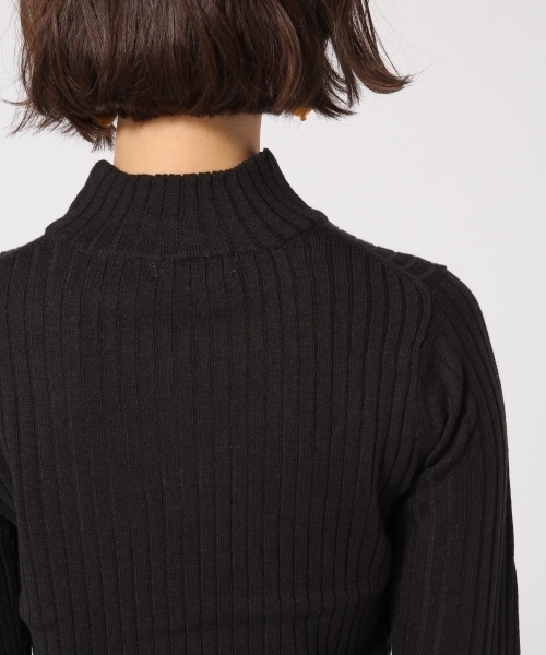 GLOBAL WORK（グローバルワーク）の「ワイドリブハイネックプルオーバー長袖（ニット/セーター・レディース・ホワイト/ブラック/パープル・LARGE/MEDIUM）」の13枚目の写真