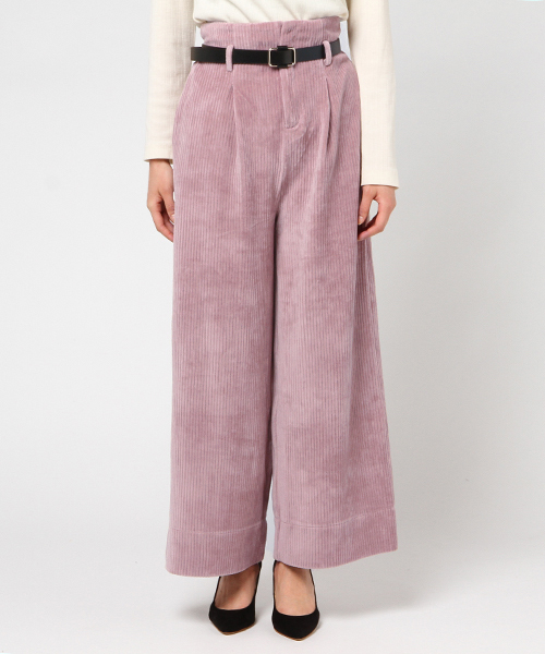 archives（アルシーヴ）の「ベルト付コーデュロイワイドパンツ（その他パンツ・レディース・グレー/ピンク/ワイン・MEDIUM）」の4枚目の写真