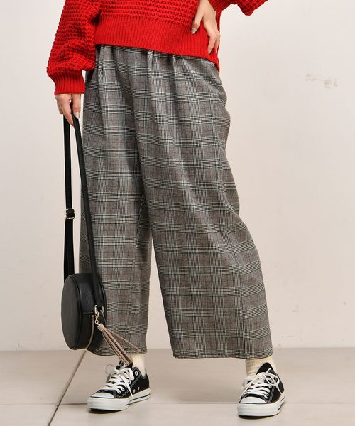 natural couture（ナチュラルクチュール）の「いろいろ柄微起毛ワイド（その他パンツ・レディース・ブラック/ネイビー/グレー系その他/ブラウン系その他/キャメル/ストライプ・FREE）」の3枚目の写真