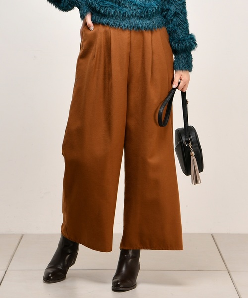 natural couture（ナチュラルクチュール）の「いろいろ柄微起毛ワイド（その他パンツ・レディース・ブラック/ネイビー/グレー系その他/ブラウン系その他/キャメル/ストライプ・FREE）」の5枚目の写真