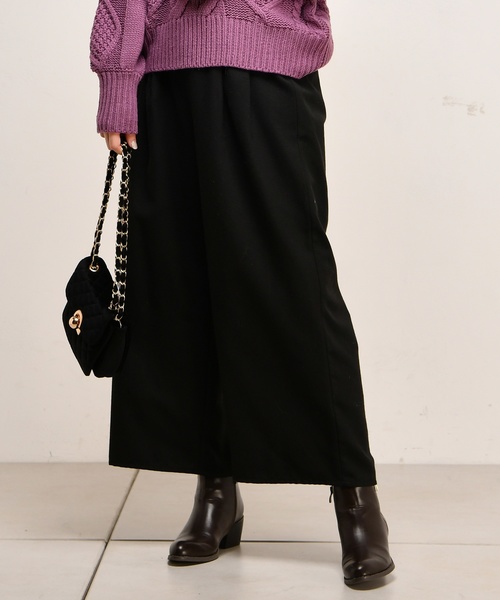 natural couture（ナチュラルクチュール）の「いろいろ柄微起毛ワイド（その他パンツ・レディース・ブラック/ネイビー/グレー系その他/ブラウン系その他/キャメル/ストライプ・FREE）」の2枚目の写真