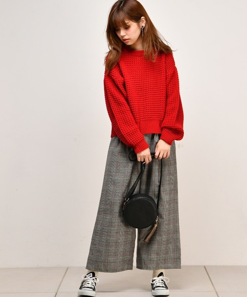 natural couture（ナチュラルクチュール）の「いろいろ柄微起毛ワイド（その他パンツ・レディース・ブラック/ネイビー/グレー系その他/ブラウン系その他/キャメル/ストライプ・FREE）」の16枚目の写真