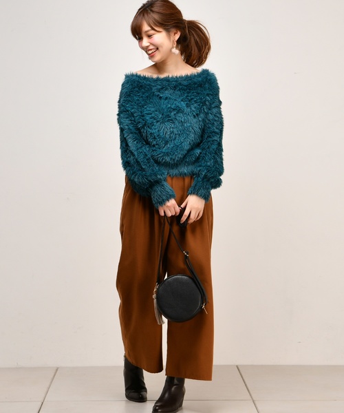 natural couture（ナチュラルクチュール）の「いろいろ柄微起毛ワイド（その他パンツ・レディース・ブラック/ネイビー/グレー系その他/ブラウン系その他/キャメル/ストライプ・FREE）」の19枚目の写真