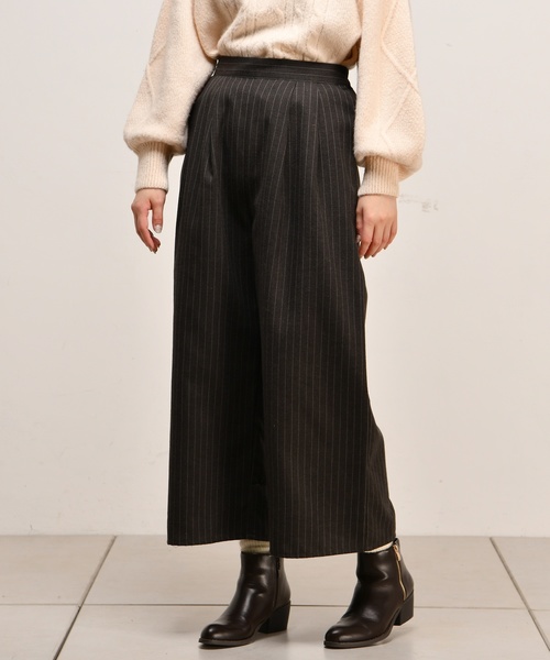 natural couture（ナチュラルクチュール）の「いろいろ柄微起毛ワイド（その他パンツ・レディース・ブラック/ネイビー/グレー系その他/ブラウン系その他/キャメル/ストライプ・FREE）」の10枚目の写真