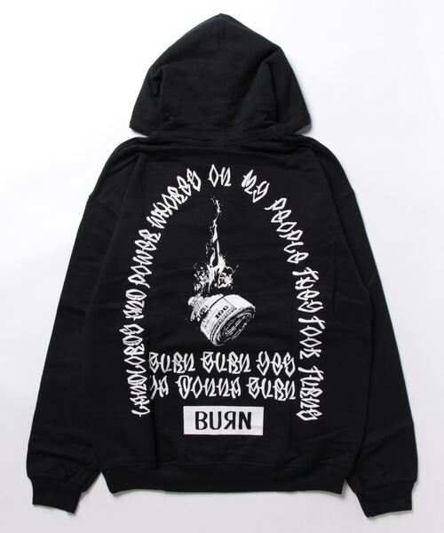 Port(ポート)の「【 eyedy / アイディー 】BURN P/O PK(パーカー・メンズ・ブラック/レッド・MEDIUM/LARGE/XX-LARGE/X-LARGE)」の8枚目の写真