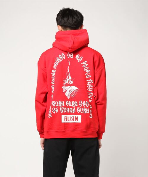 Port(ポート)の「【 eyedy / アイディー 】BURN P/O PK(パーカー・メンズ・ブラック/レッド・MEDIUM/LARGE/XX-LARGE/X-LARGE)」の10枚目の写真