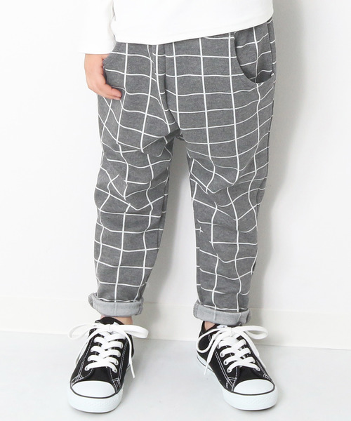 devirock（デビロック）の「ストレッチサルエルパンツ ストライプ 格子柄（その他パンツ・キッズ・その他1/その他2/その他4/その他3/その他7/その他5/その他6・140cm/130cm/110cm/100cm/120cm/150cm/160cm）」の3枚目の写真