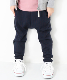 devirock | ストレッチサルエルパンツ ストライプ 格子柄(その他パンツ)