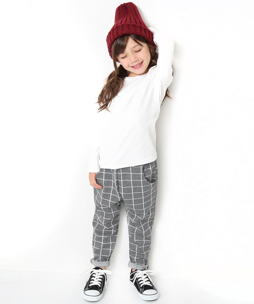 devirock（デビロック）の「ストレッチサルエルパンツ ストライプ 格子柄（その他パンツ・キッズ・その他1/その他2/その他4/その他3/その他7/その他5/その他6・140cm/130cm/110cm/100cm/120cm/150cm/160cm）」の10枚目の写真