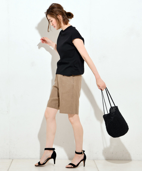 RIVE DROITE（リヴドロワ）の「リネンバミューダパンツ（その他パンツ・レディース・ベージュ/ブラウン・FREE）」の8枚目の写真