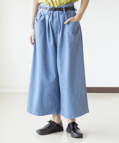 Ne-net（ネネット）の「S coolデニム（デニムパンツ・レディース・ライトブルー/ネイビー・02）」の2枚目の写真