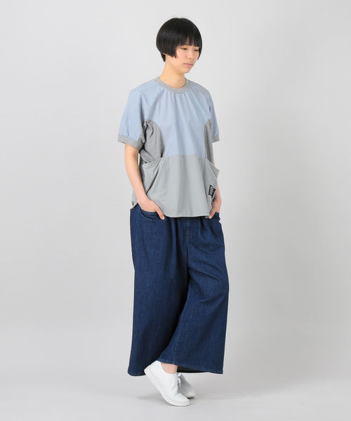 Ne-net（ネネット）の「S coolデニム（デニムパンツ・レディース・ライトブルー/ネイビー・02）」の14枚目の写真