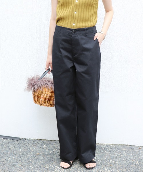 新品　IENA イエナ　スーピマ　チノパン　紺　パンツ　サイズ38 セール】チノパン◇（チノパンツ）｜SLOBE IENA（スローブイエナ