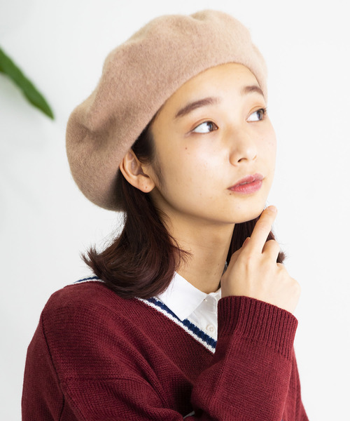 WEGO(ウィゴー)の「WEGO/バスクベレー帽(ハンチング/ベレー帽・レディース・ダークグリーン/グレー/マスタード/キャメル/ワイン/ダークオレンジ/ブラック・FREE)」の5枚目の写真