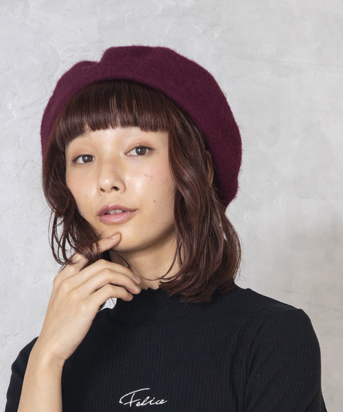 WEGO(ウィゴー)の「WEGO/バスクベレー帽(ハンチング/ベレー帽・レディース・ダークグリーン/グレー/マスタード/キャメル/ワイン/ダークオレンジ/ブラック・FREE)」の6枚目の写真